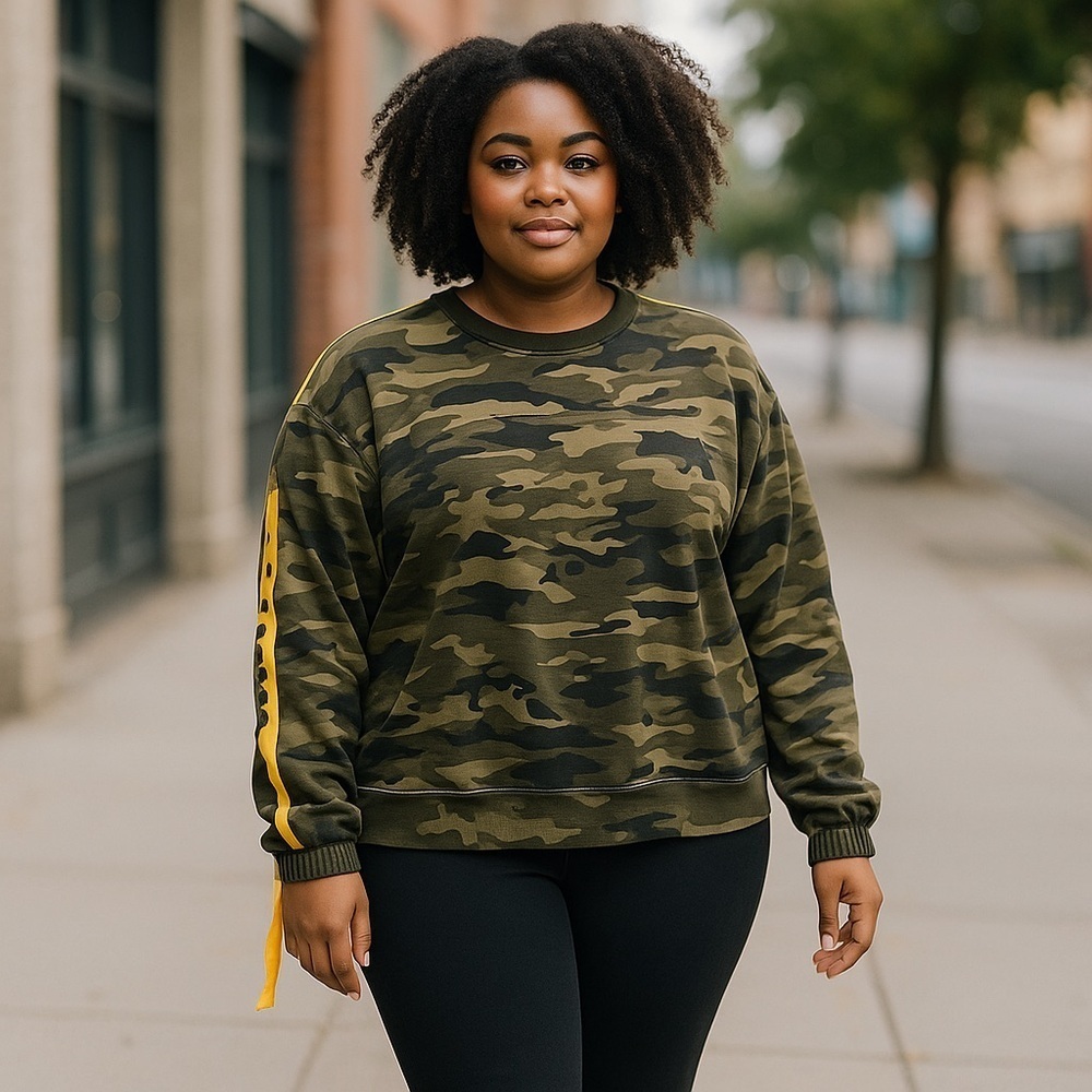 Women’s Camo Green Savage Sweater
New